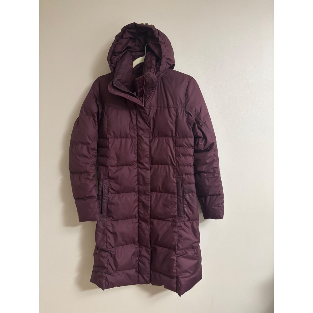 Patagonia Downtown Loft Parka Womens Small Purple Quilted Down Hooded Puffer